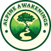alpine awakenings logo on a transparent background